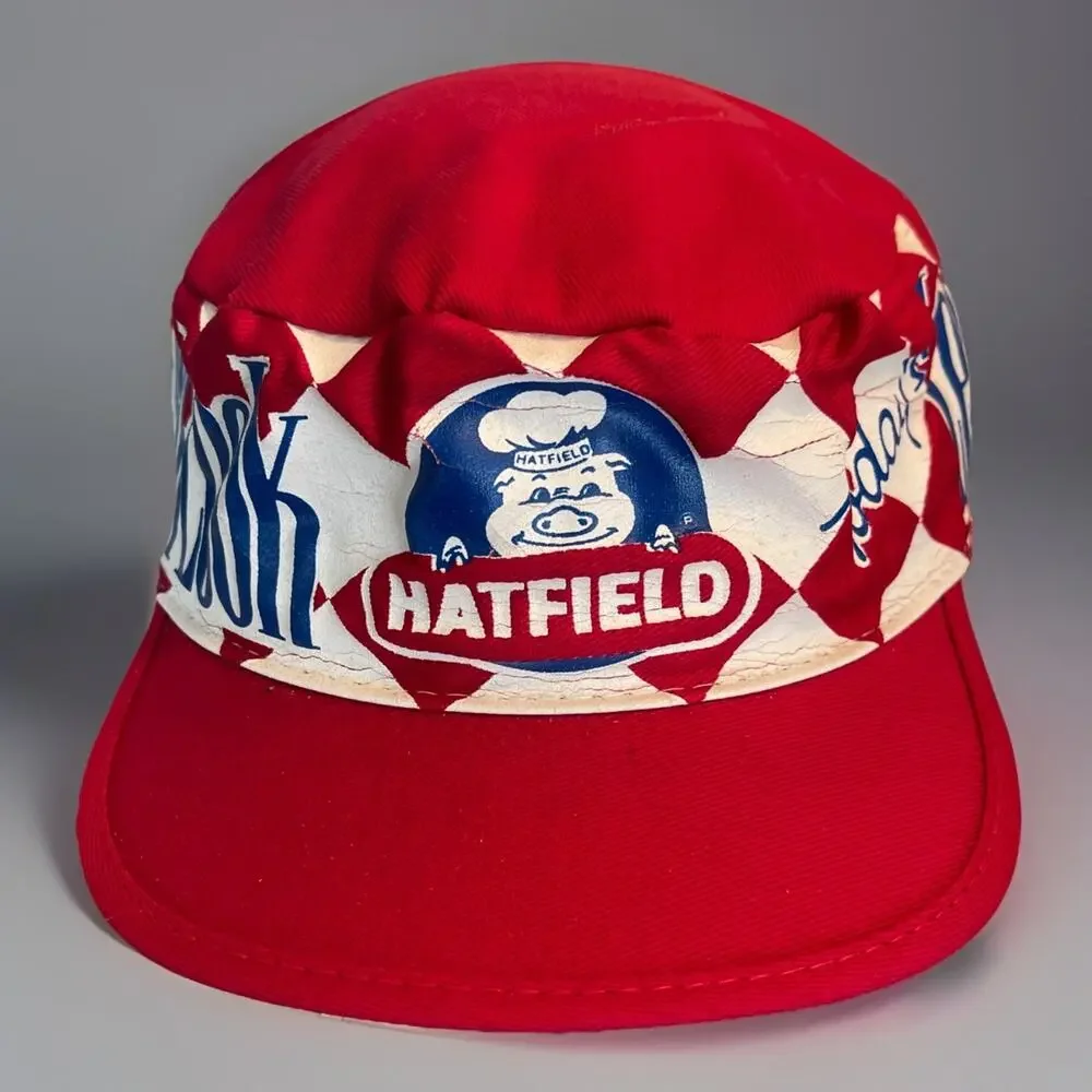 Vintage Hatfield Quality Meats Painters Cap Hat New Nos NWD Rare 2